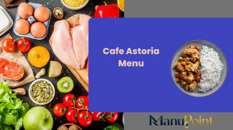 Cafe Astoria Menu