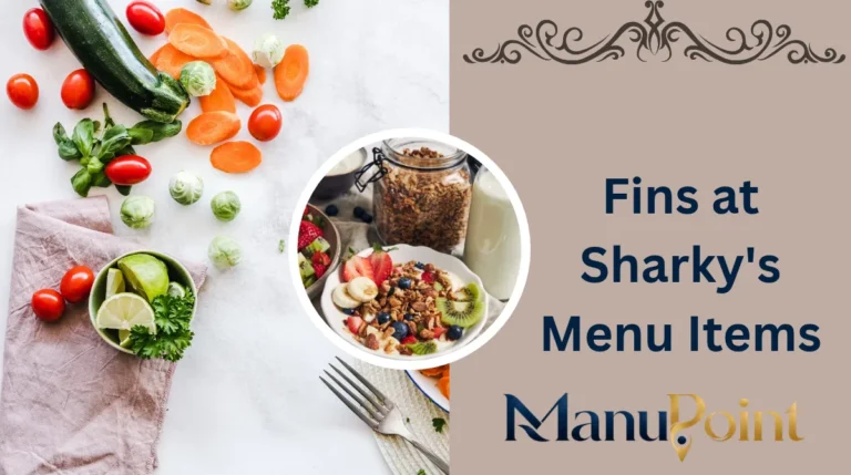 Fins at Sharky's Menu Items