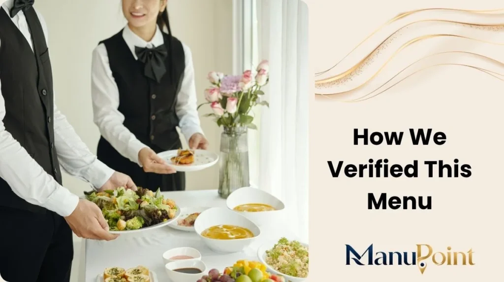 How We Verified This Menu