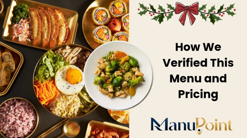 How We Verified This Menu and Pricing