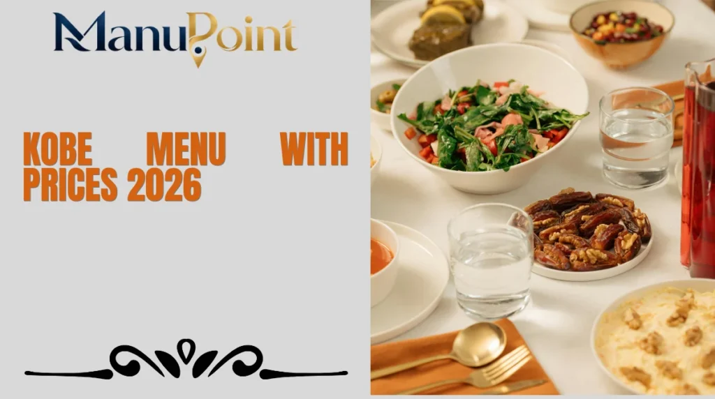 Kobe Menu With Prices 2026