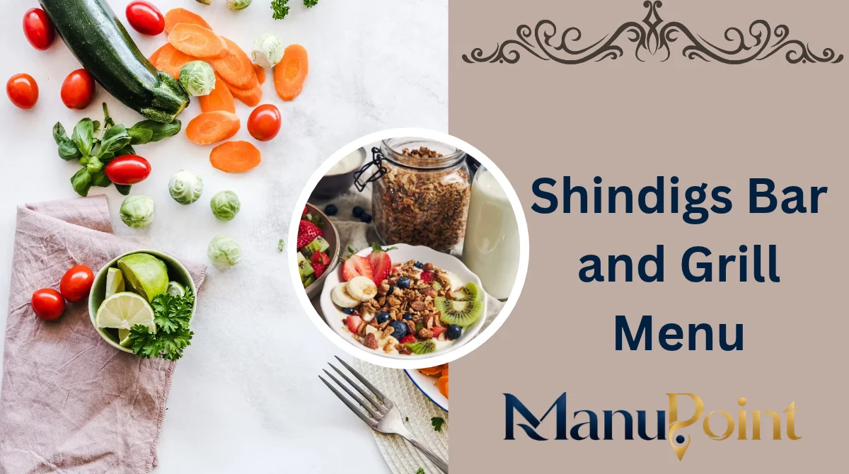 Shindigs Bar and Grill Menu