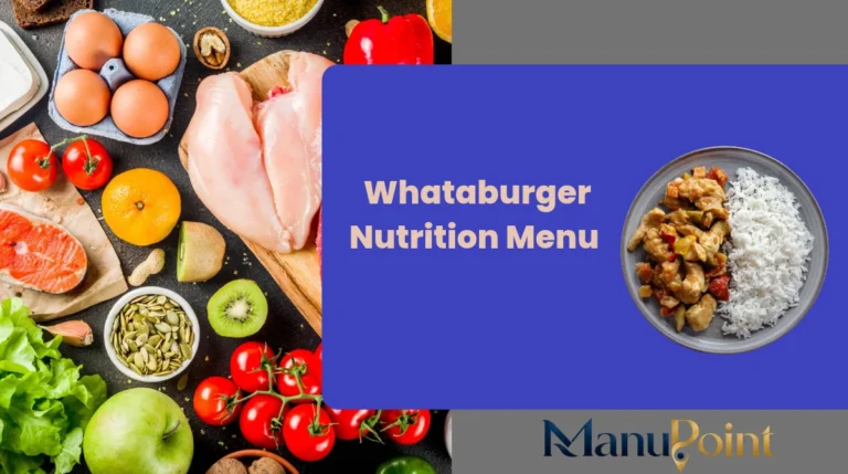 Whataburger Nutrition Menu